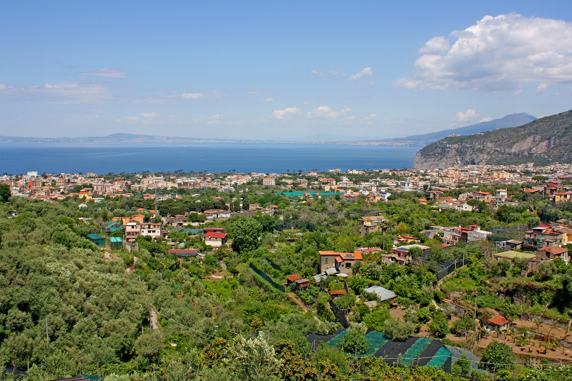 On the stunning hills of Sorrento with a panoramic view of the Gulf